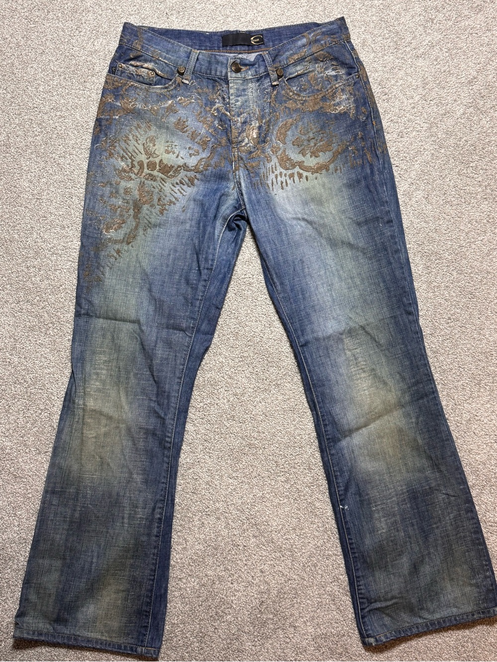 Just Cavalli vintage gold Embellished Women's Jeans size 32/40